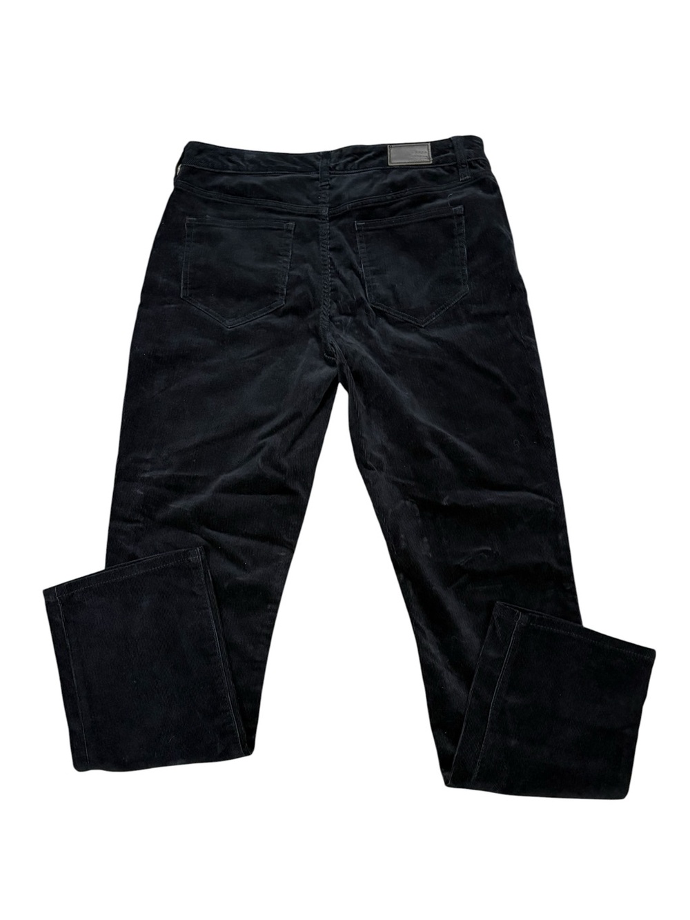 Women’s Lands End 10 Medium Pants Plush Cords Corduroy Black Stretch Straight - Picture 4 of 10